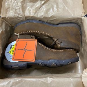Twisted X Women’s Steel Toe Driving Moc Work Shoes